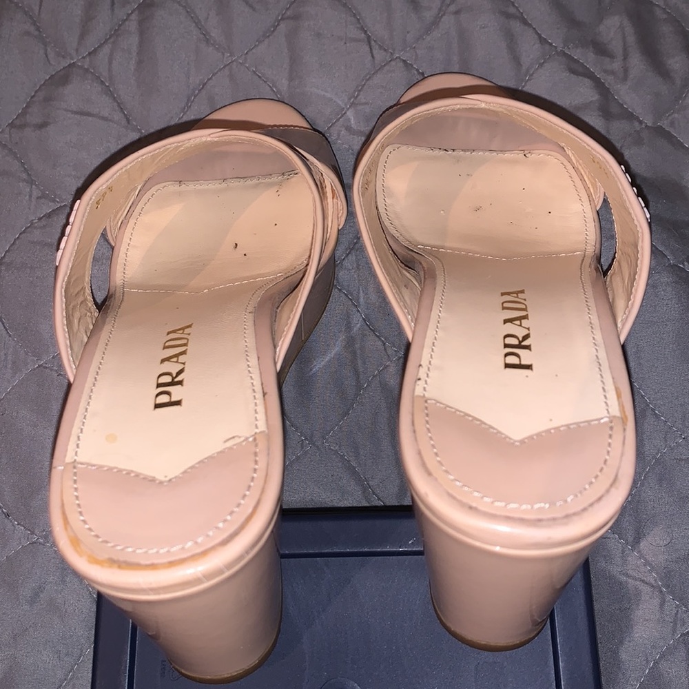 PRADA Wedge Sandal ~ Nude - Picture 17 of 17